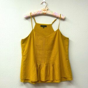 Flowy Pleated Yellow Racerback top.